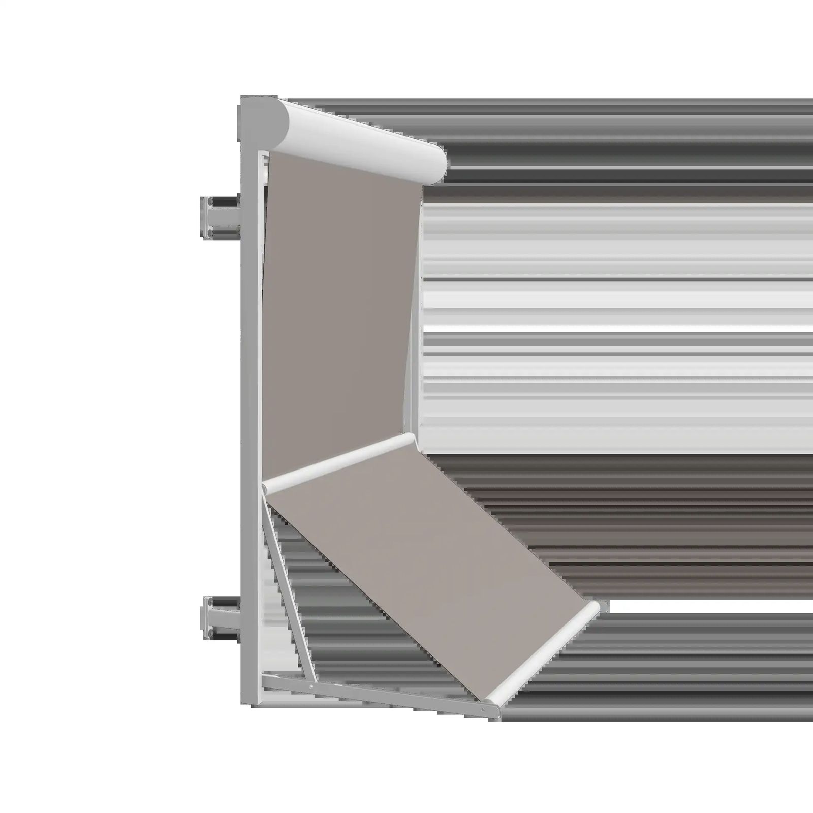 KADECO Fenstermarkise Markisolette 729 - halbrunder Kasten